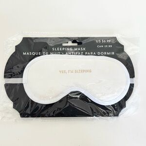 New White "Yes, I'm Sleeping" Sleeping Mask by C.R. Gibson - One Size